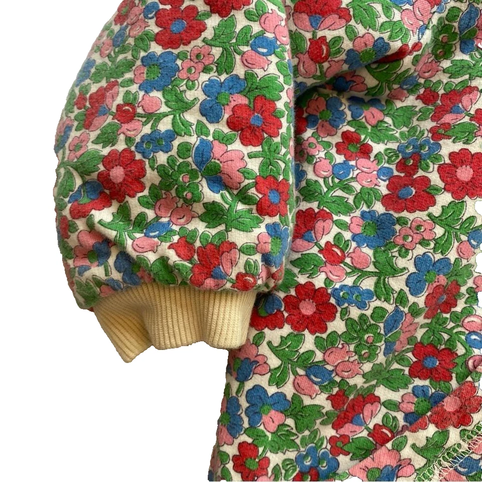 Mini Boden Reversible Floral Zip Up Fleece Sherpa Hooded Animal Ear Jacket 3t/4t - Image 4 of 4
