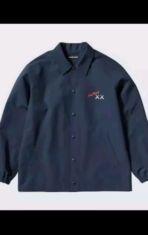 KAWS x Uniqlo x Andy Warhol Coach Jacket Navy SIZE L New