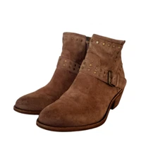 Sofft Allene Suede Leather Ankle Booties in Light Brown Women's Size 10 M