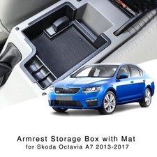 Armrest Storage Box For Skoda Octavia A7 2013 2014 - 2017 Central Console Tray