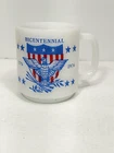 Vintage Glasbake Milk Glass Mug - Bicentennial 1776 - 1976 - Eagle & Shield