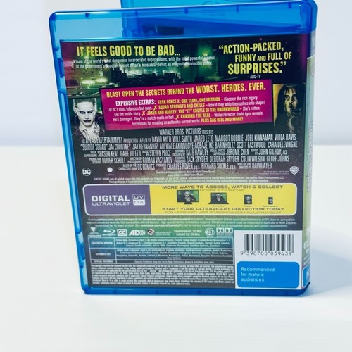 Suicide Squad Extended Cut (Blu Ray 2016) Action Adventure Fantasy VGC Region B - Picture 2 of 6