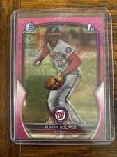 2023 Bowman Chrome Edwin Solano  Pink Mega Refractor #164/199 BCP-169 Nationals