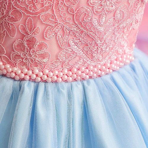 Elegant Girls Princess Dress for Kids Vintage Embroidery Backless Children Festi - Picture 6 of 18