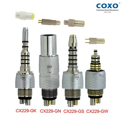 COXO Dental Fiber Optic Handpiece Coupler 6 Pin KaVo NSK Sirona R/F Coupling LED