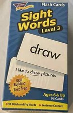 Trend Sight Words Flash Cards Level 3 Learn to Read and Write Kids Learning