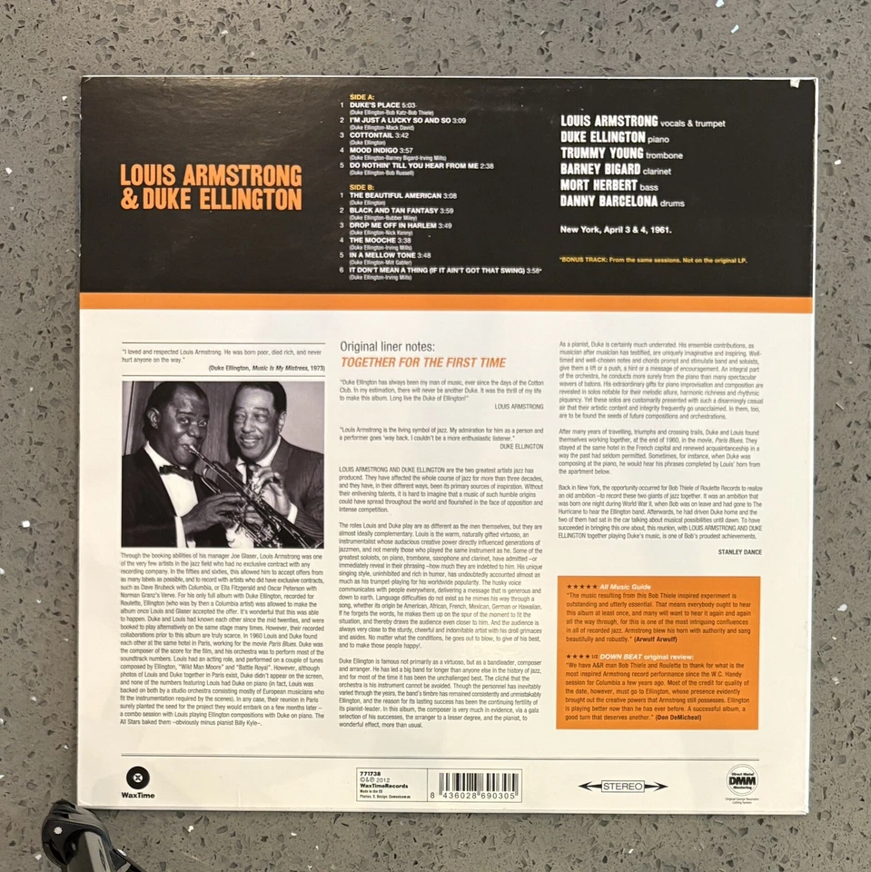 Louis Armstrong & Duke Ellington – The Great Summit - WaxTime In Color – 950630 - Image 2 of 4