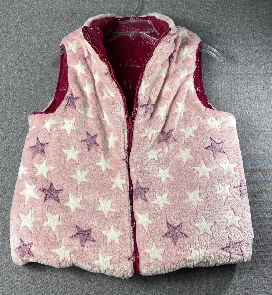 Epic Threads Chaleco Reversible Niñas, Talla XL Flor de Cactus, Chaleco Hinchado Rosa  Foto 2 de 4