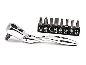 Titan Tools 11212 Titan - 11212 10 Piece Micro Flex Bit Ratchet Set