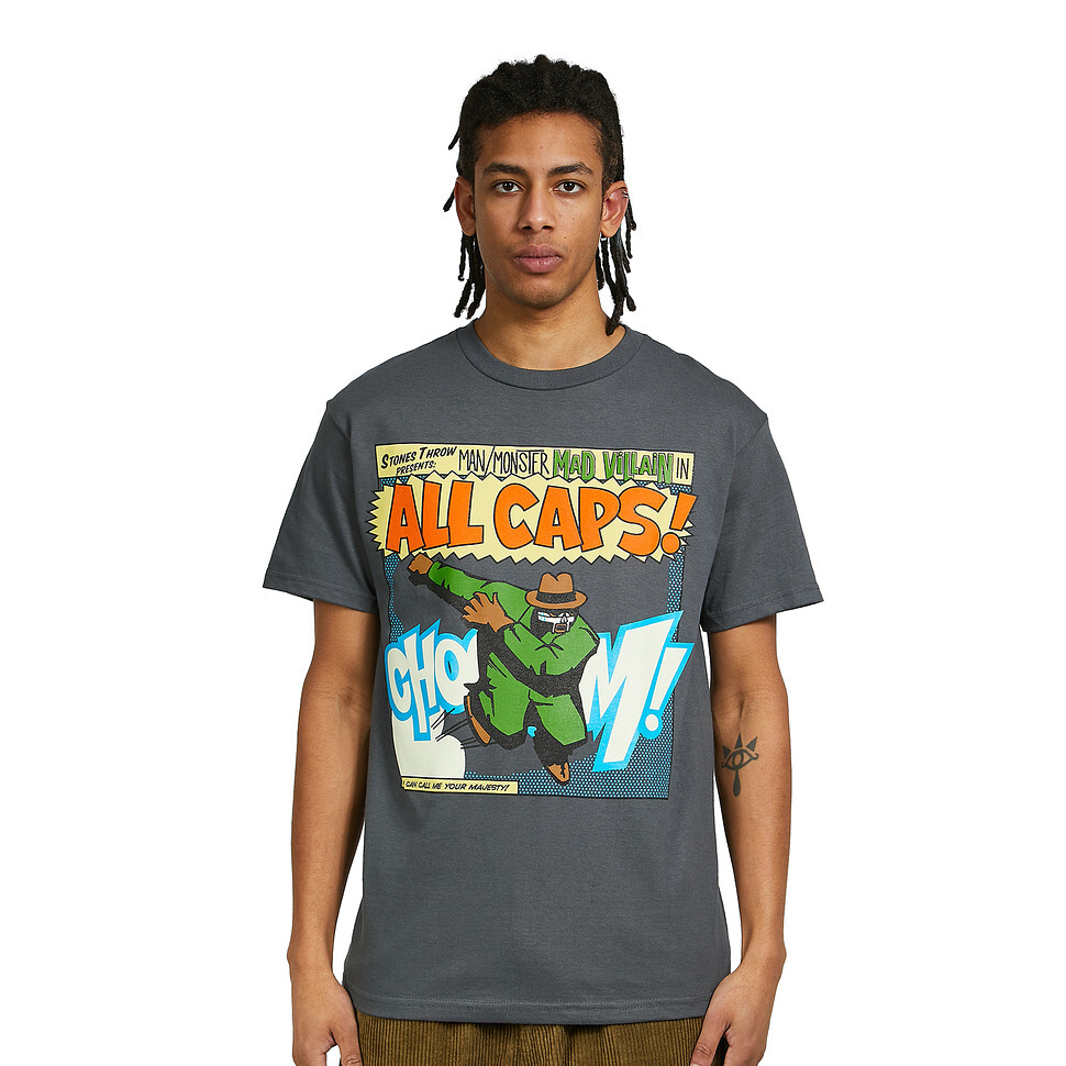 ✈ MADLIB MF DOOM (ALL CAPS!) Tシャツ Madvillain (MF DOOM & Madlib) - ALL CAPS! T-Shirt Grey | eBay