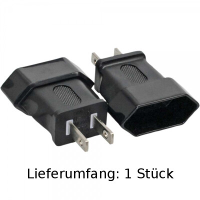 InLine Netzadapter Deutschland / Euro-Buchse auf USA Stecker 2pol