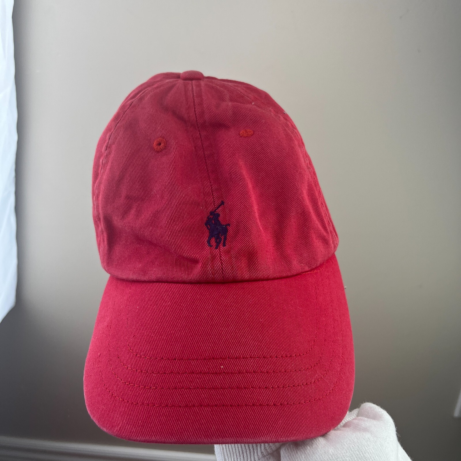 Cappello Vintage Polo Ralph Lauren Pony Strap Back Rosso