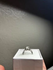 Moissanite Engagement ring/ Promise Ring/ Sterling silver/ Size 6.5