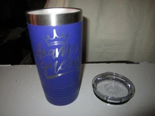 Brand New Engraved Stainless Steel 20oz Purple Tumbler "Drama Queen!!