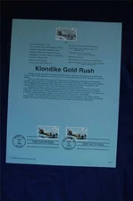 Klondike Gold Rush 32c Stamp FD Souvenir Page Sc#3235 SP1279 Two Posts
