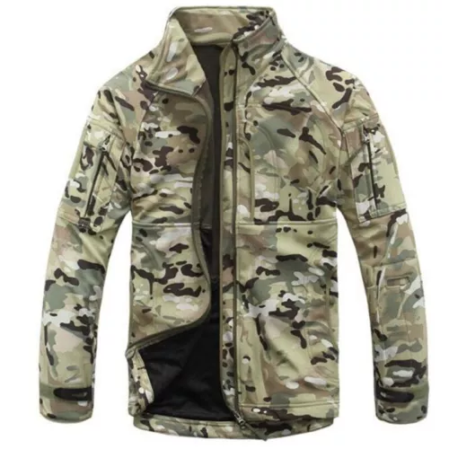 Herren Taktische Jacke Outdoor Softshell Wasserdicht Winddicht Warm Winddicht Mantel - Bild 2 von 23