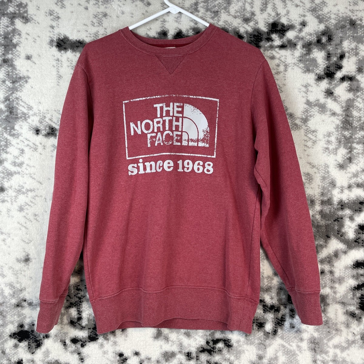 The North Face Sweatshirt Men's Size Small Red Logo Comfort