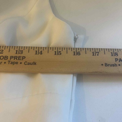 After Six Trompetenkleid elfenbeinfarben gekreuzter Rücken vorne Schlitz Größe 8 - Bild 7 von 9