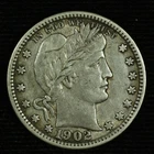 Barber Silver Quarter. 1902 P. Extra Fine. Lot # Lot # 9049-90-039