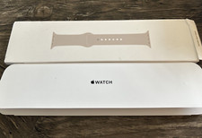 Genuine Apple Watch Sport Band 45mm Starlight M/L NEW opened box