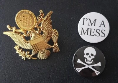 Sex Pistols Sid Vicious Badge Set, 'Im A Mess' /Ramones /New York Dolls