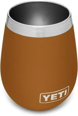 YETI Rambler 10 oz Wine Tumbler, Vacuum Insulated, Stainless Steel, NO LID, Clay