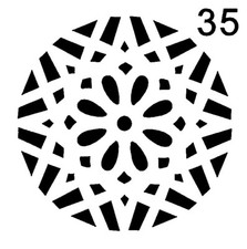 Really Great Stencils, Mini, Mandala Flower 35 Stencil, 3x3", Round, Whimsical