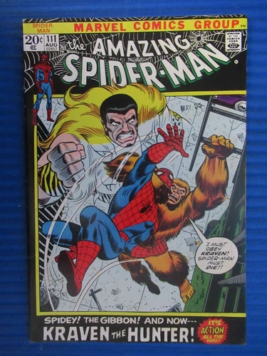 AMAZING SPIDER-MAN # 111 - (FN/VF) -KRAVEN THE HUNTER-2ND APP THE GIBBON-J.JONAH