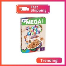 Cinnamon Toast Crunch Breakfast Cereal, Crispy Cinnamon Cereal, Mega Size, 27 oz