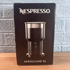 Nespresso Aeroccino XL Stainless Steel Electric Hot & Cold Milk Frother In Black