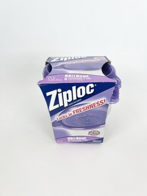 Ziploc Snap N Seal Smart Snap XS Round Bowls Color VINTAGE NOS 2010