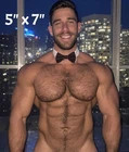 Shirtless Hung & Hairy Muscle Daddy 5x7 Fantasy Photo Photograph Reprint 1122