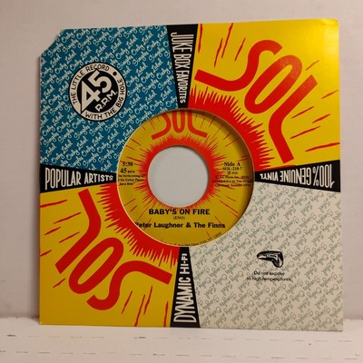 Peter Laughner & The Finns   Baby's On Fire / What Goes On  7'' 45RPM 740