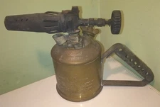 Vintage Swedish Max Sievert brass blow torch lamp original