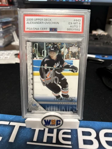 2005-06 ALEXANDER OVECHKIN UPPER DECK YOUNG GUNS AUTOGRAPH ROOKIE #443 PSA AUTO