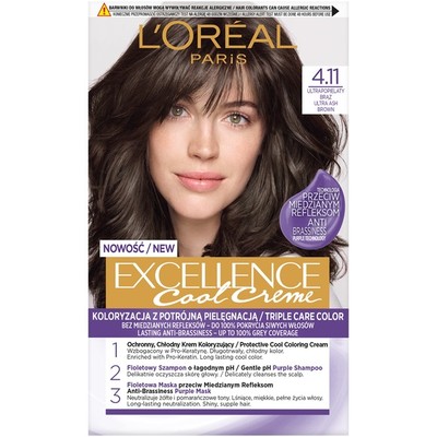 3600523940066 L'Oreal Paris Excellence Cool Creme farba do włosów 4.11 Ultr