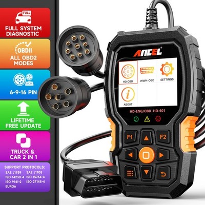 ANCEL HD601 PRO Vollsystem Diesel-Schwerlast-LKW Diagnosescanner Scantool