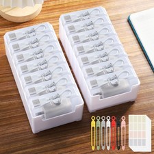 2 Pack Cable Organizer Storage Box with Wire Ties, Desktop Charger Cord Stora...
