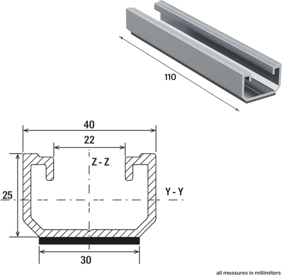 Kit Lamiera Grecata 2X Profilo Solar Metal + 10X Viti + 2X Morsetti PMU, per Fis - Immagine 2 di 4