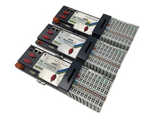 3x WAGO / Beckhoff I/O IPC P14 Interface Module mit je 8 Modulen zB 750 602