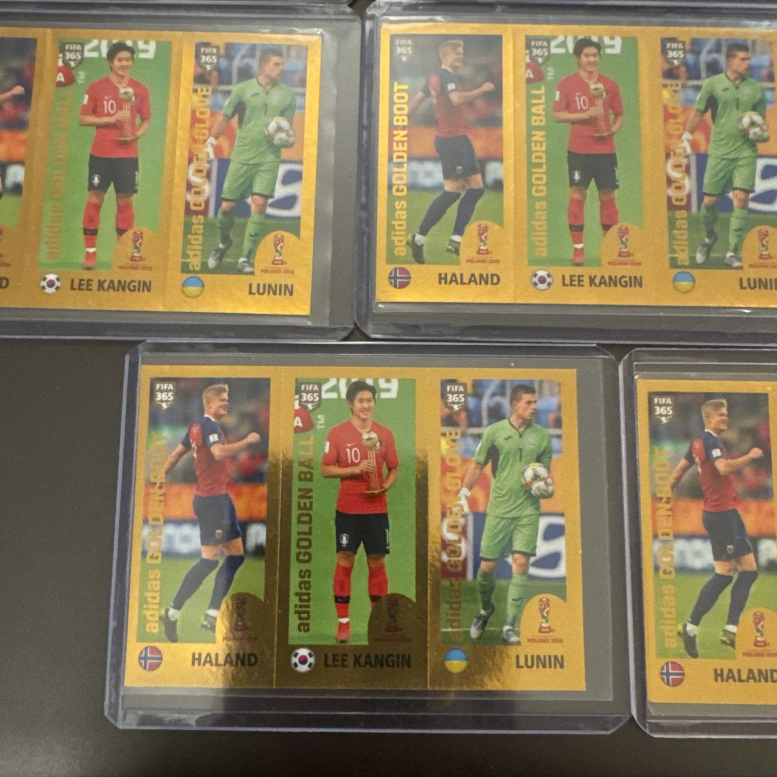 2019 Panini FIFA 365 Erling Haaland Rookie Sticker (BLUE BACK) Lot of 8! RARE view 6
