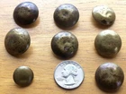 Lot of Eight Civil War Brass Buttons