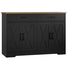 Buffet Cabinet with Storage, 47.2" Kitchen Sideboard Buffet with Drawers, Mod...