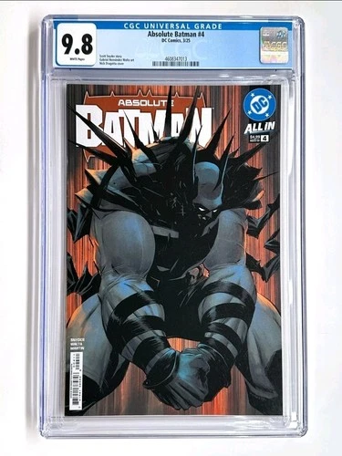 PRESALE Absolute Batman #4 CGC 9.8 Graded Cover A 1st Printing Scott Snyder 🔥