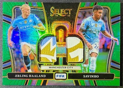 2024-25 Select Dual Swatches 3/5 ERLING HAALAND & SAVINHO - Man City #DS-MCI