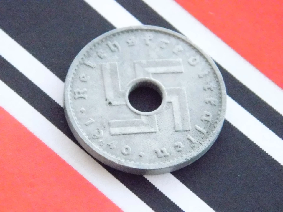 ALEMANA 10 PENIQUES 1940 G Reichskreditkassen Militar Esvástica Moneda 3ª Segunda Guerra Mundial RARA Foto 4 de 4