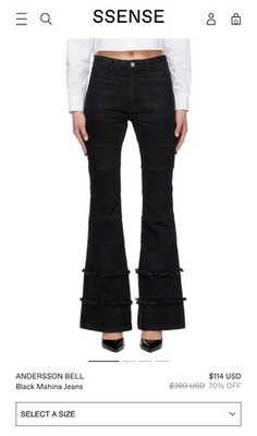 Andersson Bell Black Mahina Jeans Size S 26 Women NWT