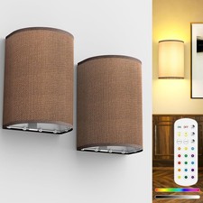 Battery Operated Wall Sconces Set of 2,Rechargeable Wall Sconces for Bedroom