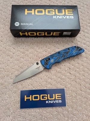 Hogue Deka GEN 2 CPM-20CV Stonewashed Wharncliffe Blade Blue Lava G10 24263