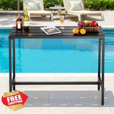 VEVOR 47x15" Outdoor Bar Table Patio Counter Height Metal